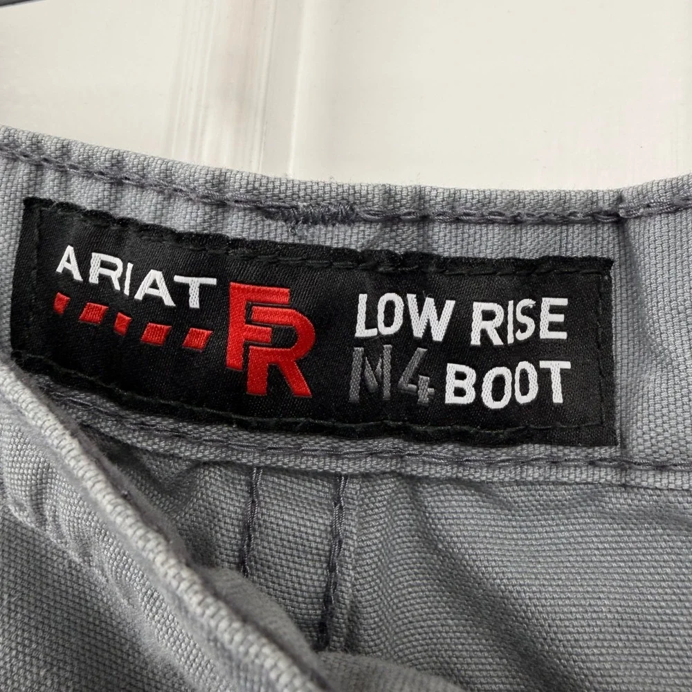 Ariat‎ FR M4 Low Rise Boot Cut Grey Work Pants Men 40x30 Flame Resistant CAT 2